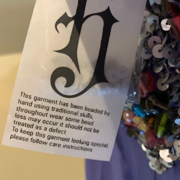 Hannah Jo Beautiful Sleeveless Embellished Top Lrg - Picture 9 of 12